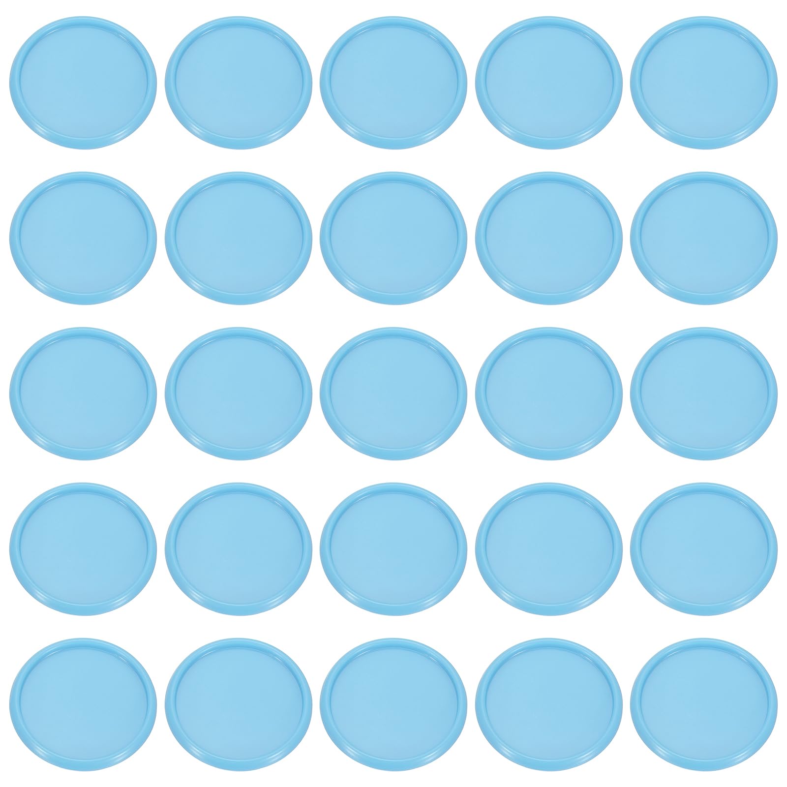 PATIKIL 35mm 1-1/2" Light Blue Plastic Round Book Binding Discs, 55 Pcs Discbound Expansion Discs Plating Round Binder Rings for DIY Notebook Planner