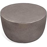 manilla hammered barrel coffee table