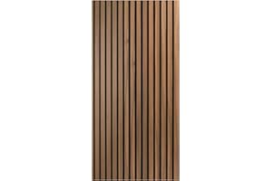 Art3d Wood Slat Acoustic Panels, Set of 4 – 3D Fluted Sound-Absorbing Panels for Walls & Ceilings, Walnut Brown