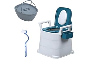 Bedside Commode, Portable Toilet for Adults, Commode Chair for Toilets with Arms, Toilet Chair Seat with Detachable Armrest, 