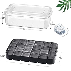 Ice Cube Tray with Lid and Bin, ROTTAY Ice Trays