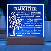 To My Beautiful Daughter, Straighten Your Crown, Acrylic Plaque Heartwarming Daughter Gift, Meaningful Daughter Keepsake, Best Birthday Gift, Sentimental Message on Display, Personalized Gift for