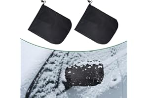 Jawmoy 2 PCS Car Snow Cover, Oxford Rearview Cover, 12.99" x 10.62" Side View Mirror Cover, Elastic Cord Waterproof Cover, Automotive Protective Guard, Universal for Most Cars, Trucks (Black)