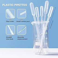 Aeseusia Graduated Cylinders Plastic Beakers, 10ml