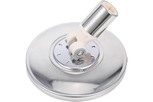 Luxshiny Universal 360° Rotating Mop Head Disc Replacement with Steel Base Mop Handle Adapter for Home