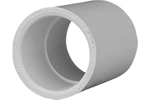 Charlotte Pipe 1" Coupling Pipe Fitting - (Socket x Socket) Schedule 40 PVC Pressure Durable, Easy to Install, High Tensile and Sound Deadening for Home or Industrial Use (Single Unit)