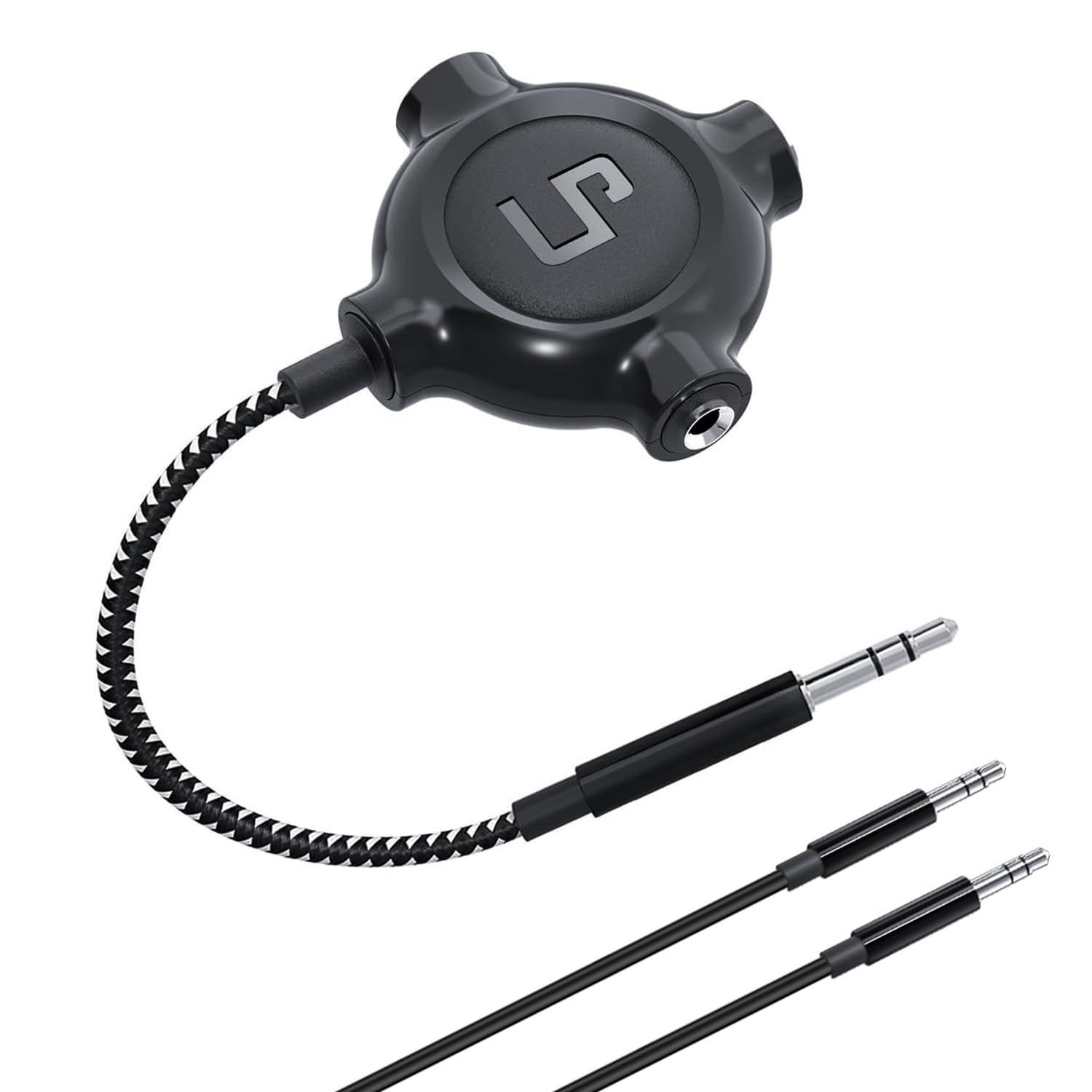Photo 1 of LP Headphone Splitter, Nylon-Braided 3.5mm Audio Stereo Splitter, Male to 3 Female Ports for MacBook, Mac, iPad, iPhone(?6), iPod, Tablet, Laptop, PC, Earphone, Kindle, MP3 Player, Speaker & More
