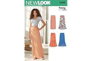 Simplicity New Look Easy Just 4 Knits Pattern 6288 Misses Pull on Knit Skirts, Sizes 8-10-12-14-16-18-20
