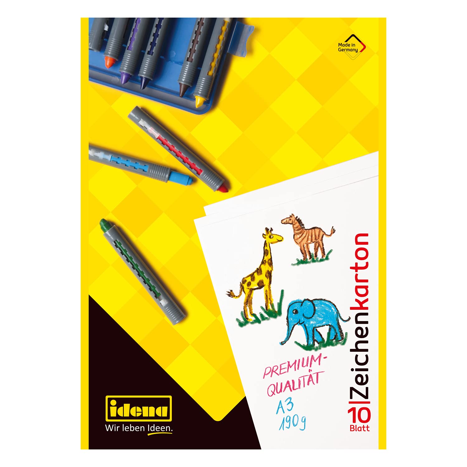 Idena 10382 Drawing Pad DIN A3, 10 Sheets, 190 g/m2, FSC Mix, Pack of 1