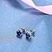 Casfine Silver Ear Stubs Birthstone Stud Earrings Round Cubic Zirconia September Birthstone Stud Earrings Gifts for Women