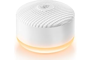 XSUTIC Portable Sound Machine & Night Light, White Noise Sound Machine for Baby & Adults with 12 Selected Sounds - Rechargeable, Memory Function, Timer - Sleep Soother, Home & Travel, White