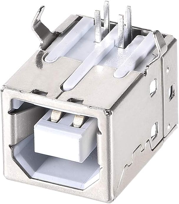 sourcing map 10PCS USB 2.0 Type B Female Socket Connector Jack Port, 4-Pin DIP 90 Degree Right Angle, Repair Replacement Adapter - Image 4