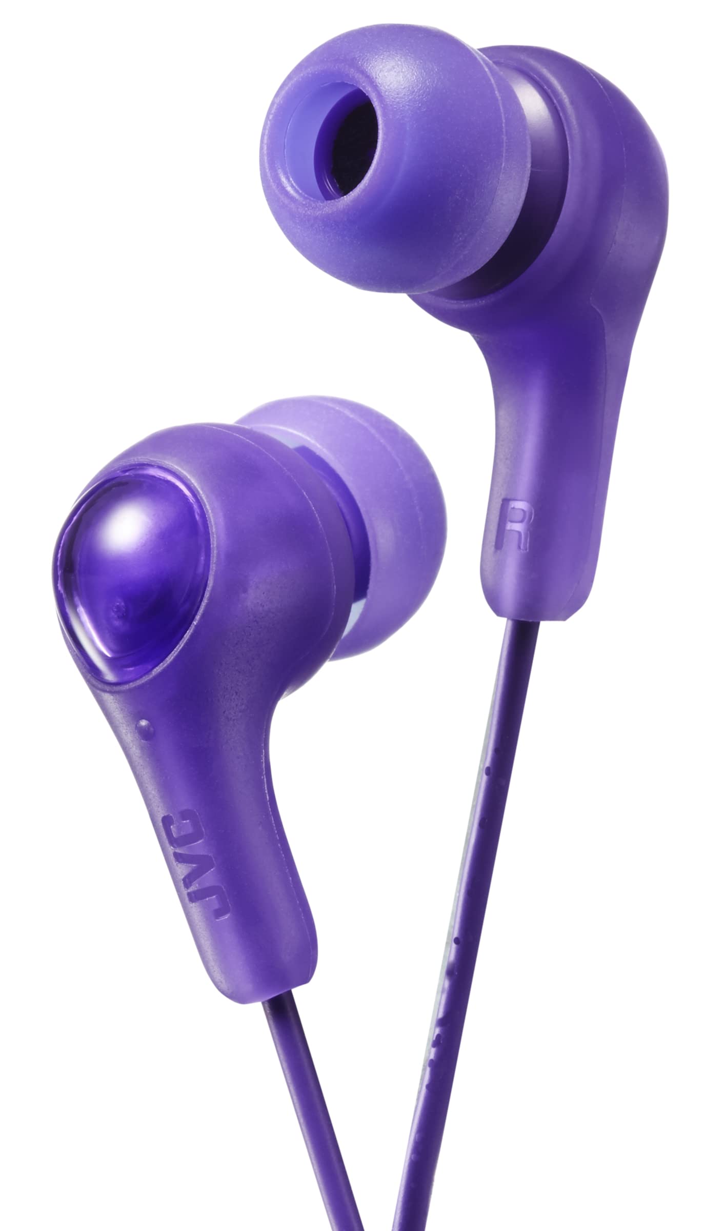 Photo 1 of JVC Gumy in Ear Earbud Headphones, Powerful Sound, Comfortable and Secure Fit, Silicone Ear Pieces S/M/L - HAFX7V Purple, Small