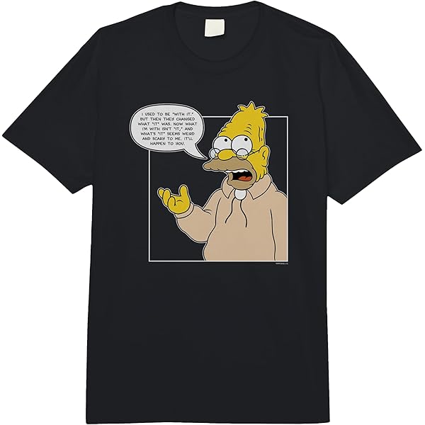 Amazon.com: The Simpsons Grandpa Quote V2 T-Shirt : Clothing