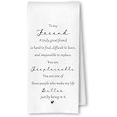 ArtisaEura Friend Gifts Kitchen Towels, Friendship Gifts for Women Dish Tea Towels for Kitchen Decor, to My Friend Decorative Hand Towels for Bathroom Decor, Gifts for Good Best Friend Bestie, 16x24in