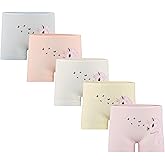 Donella Girls Boy Shorts Underwear - Kids Cotton Panties for Toddler Girls 5 Pack Age: 2-11