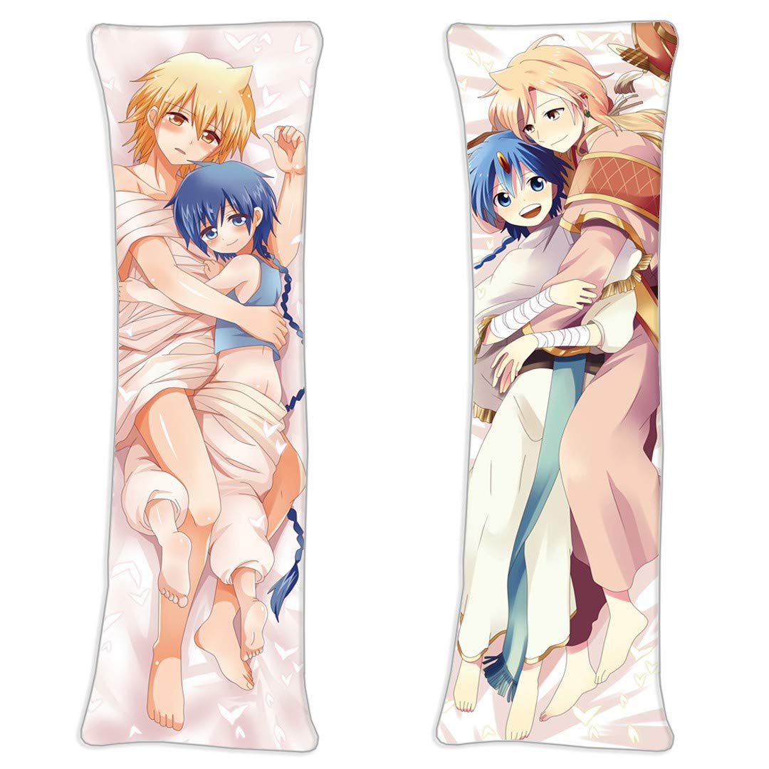 NiyoKE Alladin and Alibaba Saluja Magi The Labyrinth of Magic Male Anime Body Pillow Cover Case 62.9