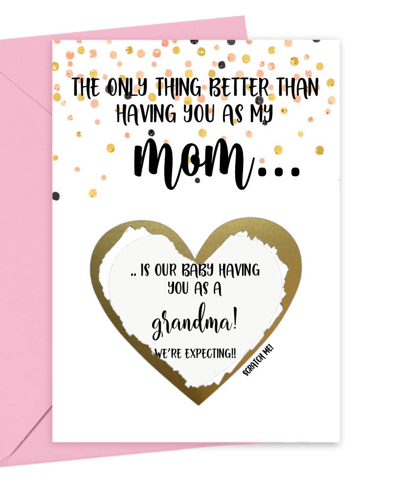 Photo 1 of Pregnancy Scratch Off Card for Best Friend New Baby, Scratcher Card for Bestie, Promotion to Auntie Baby Announcement (Mom)