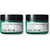 SOME BY MI AHA BHA PHA 30 Days Miracle Cream - Pack of 2 - Mild Exfoliating Salicylic Acid & Centella Face Moisturizer for All Skin Types - Daily Soothing & Clarifying Face Cream - Korean Skin Care