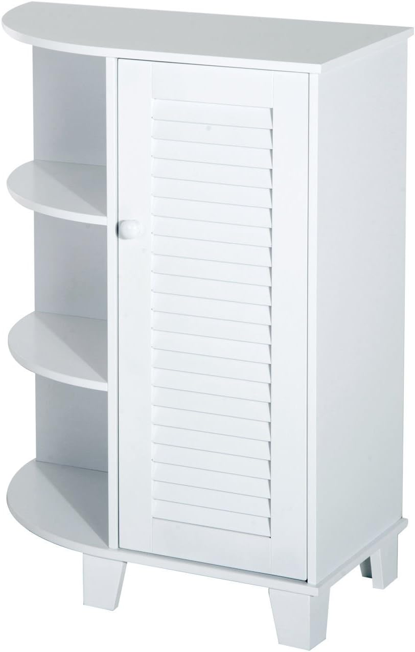 Amazon Com Corner Bathroom Home Storage Cabinet With Side Shelves