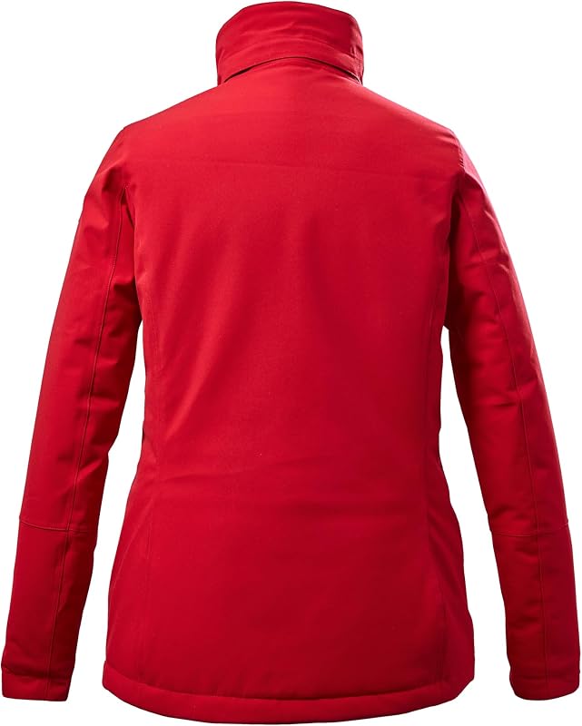 KOW 140 WMN Jckt Casaco de inverno com capuz destacável, vermelho, 44 para mulheres