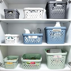 Glad Plastic Storage Basket Set, Value Pack of 6