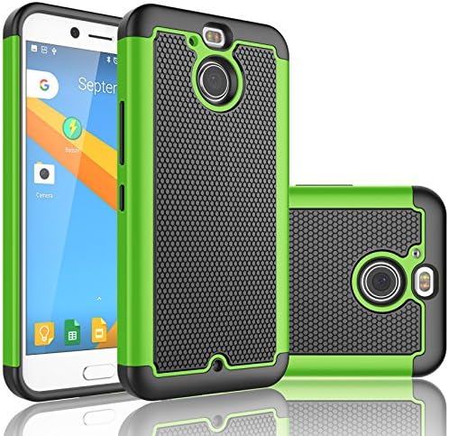 HTC Bolt Case, HTC Bolt Case For Girls, Tekcoo™ [Tmajor Series] [Royal Green] Shock Absorbing Hybrid Rubber Plastic Defender Bumper Rugged Slim Hard Grip Case Cover For HTC Bolt / HTC EVO 10