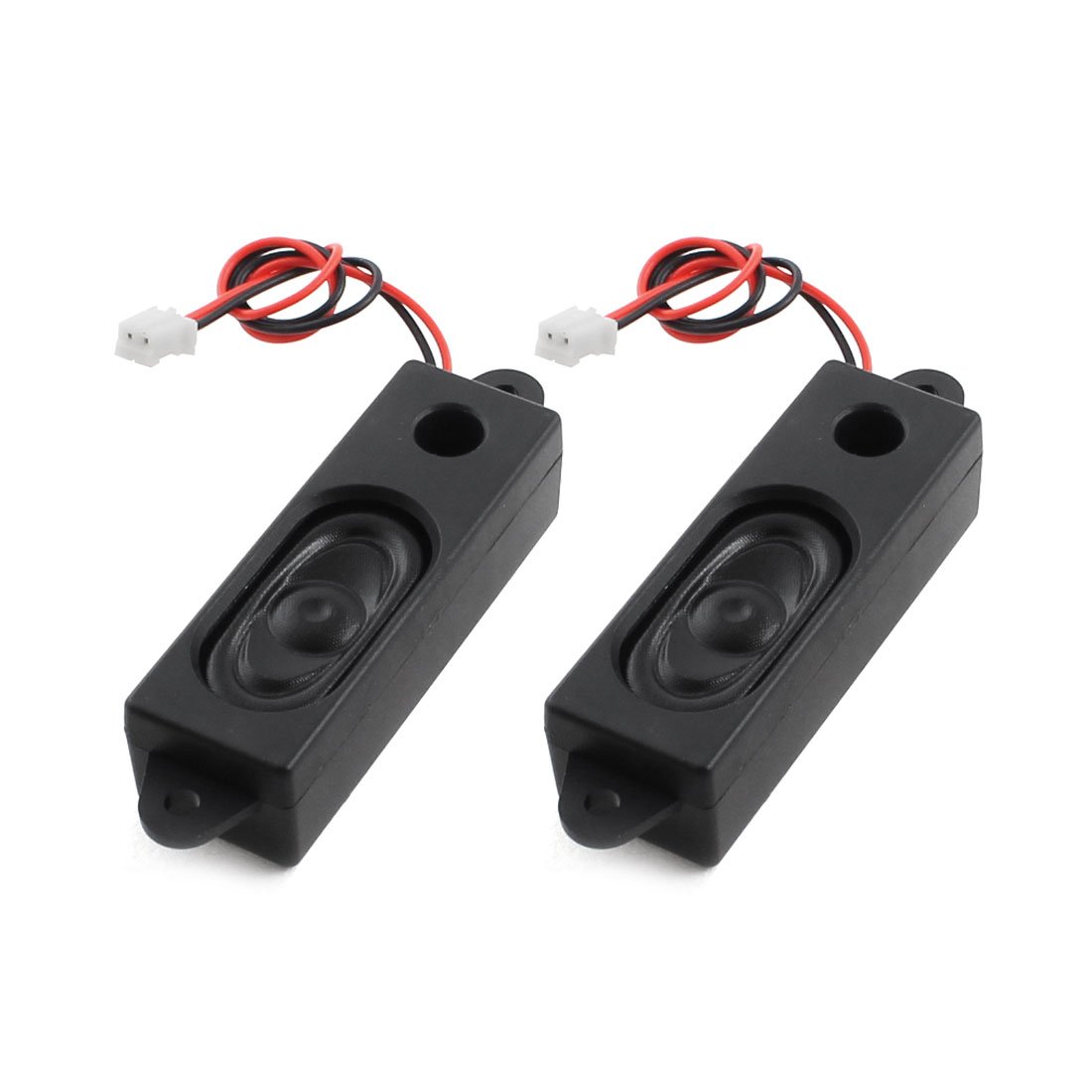 sourcing map 2 Pcs 2W 8 Ohm 2Pin JST-XH Black Rectangular PC Notebook Audio Speaker Loudspeaker 53mm x 18mm