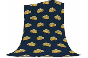 UBNLKTO School Bus Baby Blanket 30"x40" - Soft Flannel Fleece Throw for Crib & Stroller, Plush Nursery Blanket for Toddlers, Cozy Travel Blanket