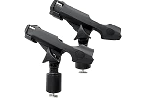 LBW Kayak Fishing Rod Holder Track Mount, Universal T-Shaped Screw Mounted on Rail for Kayak, Canoe, Boat Fishing Rod Holder, Kayak Pole Holder 2 Pack