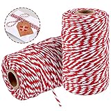 656 Feet Red and White Christmas Twine - Durable
