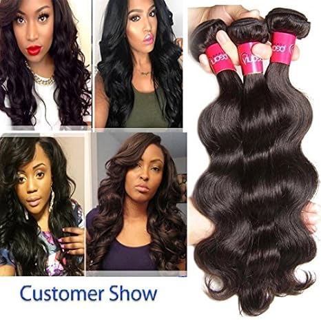 Sunber Hair Brazilian Body Wave Hair 3 Bundles Mixed Length 100