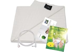 NIULAFR Grounding Sheets with 5% Silver Fiber & Organic Cotton - Conductive with Grounding Cord, Grounding Keep Good Sleep, Natural Health(27x52 inch)