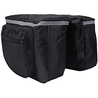 TOURBON Borsa da bicicletta in nylon doppio per sedile posteriore da moto
