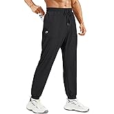 FOGFIRE Mens Athletic Joggers with Zipper Pockets Lightweight Running Workout Pants Quick Dry Tapered Sweatpants for Men Gym