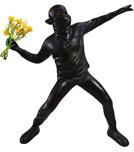 Amazon.com: BOIHEGU Banksy Flower Thrower Sculpture, 8.5
