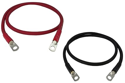 SuRCLe Red and Black 35 Sq mm Battery Connecting Cables (2 Feet Each)