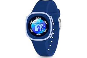TixYolo Digital Kids Watch with 7 Color Lights 50M Waterproof,Alarm,Stopwatch,Soft Strap,Children Gifts Sports Watch for Boys Girls 5-12 Years