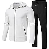 Rdruko Men's Track Sweat Suits 2 Piece Set Sweatsuits Tracksuits Jogging Workout Gym Athletic Suits with Hood