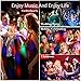 FSJEE LED Party Lights Magic Disco Ball Strobe Light, Remote Control DJ Portable Lights 3W 7Colors Sound Activated Stage Lights for Kids Birthday Gift Stage Wedding Holiday Party