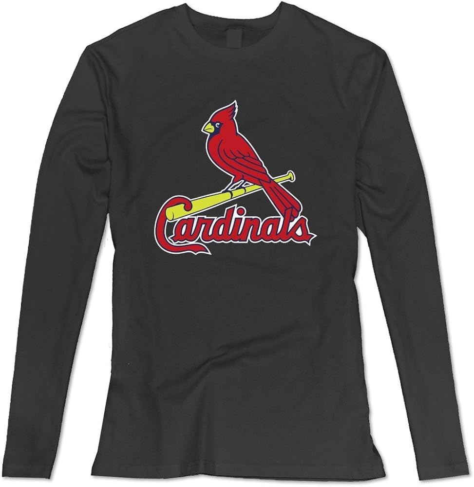 100 Cotton Woman Louis Cardinal Baseball Tshirt Long
