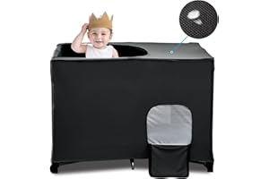 South to East Slumber Crib Blackout Cover, Portable Travel Crib Canopy Cover with Carry Bag, Breathable Sleeping Pod Shade fo