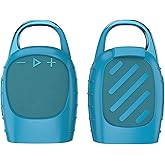 OURHZTB Silicone Protective Case Cover Compatible for JBL Clip 5 Portable Bluetooth Speaker Outdoor Audio Organizer Lightweight and Shockproof Soft Cover Shell (Blue)