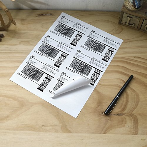Self Adhesive Shipping Label, White Blank Labels for Laser or Inkjet, Pack of 150