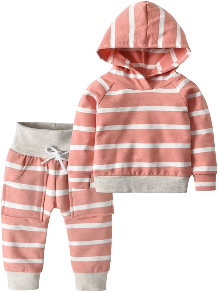 Toddler Baby Boys Cartoon Little Bear Long Sleeve Hoodie Tops Pants Outfit Clothes Set