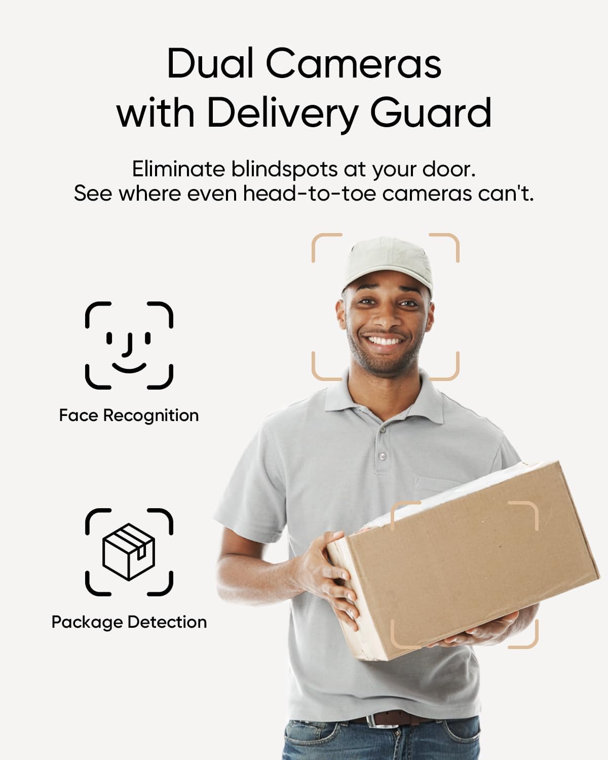 eufy Security Video Doorbell E340 Dual Cameras with Delivery Guard 2K Full HD Wireless Video Doorbell Camera, Wired or Battery Powered,Colour Night Vision,6500 mAh Rechargeable Battery,No Monthly Fee