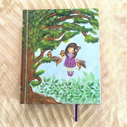 Santoro Gorjuss Wooden book keepsake case box, decorative memory box, jewelry case, handpainted box, customizable name or message gift