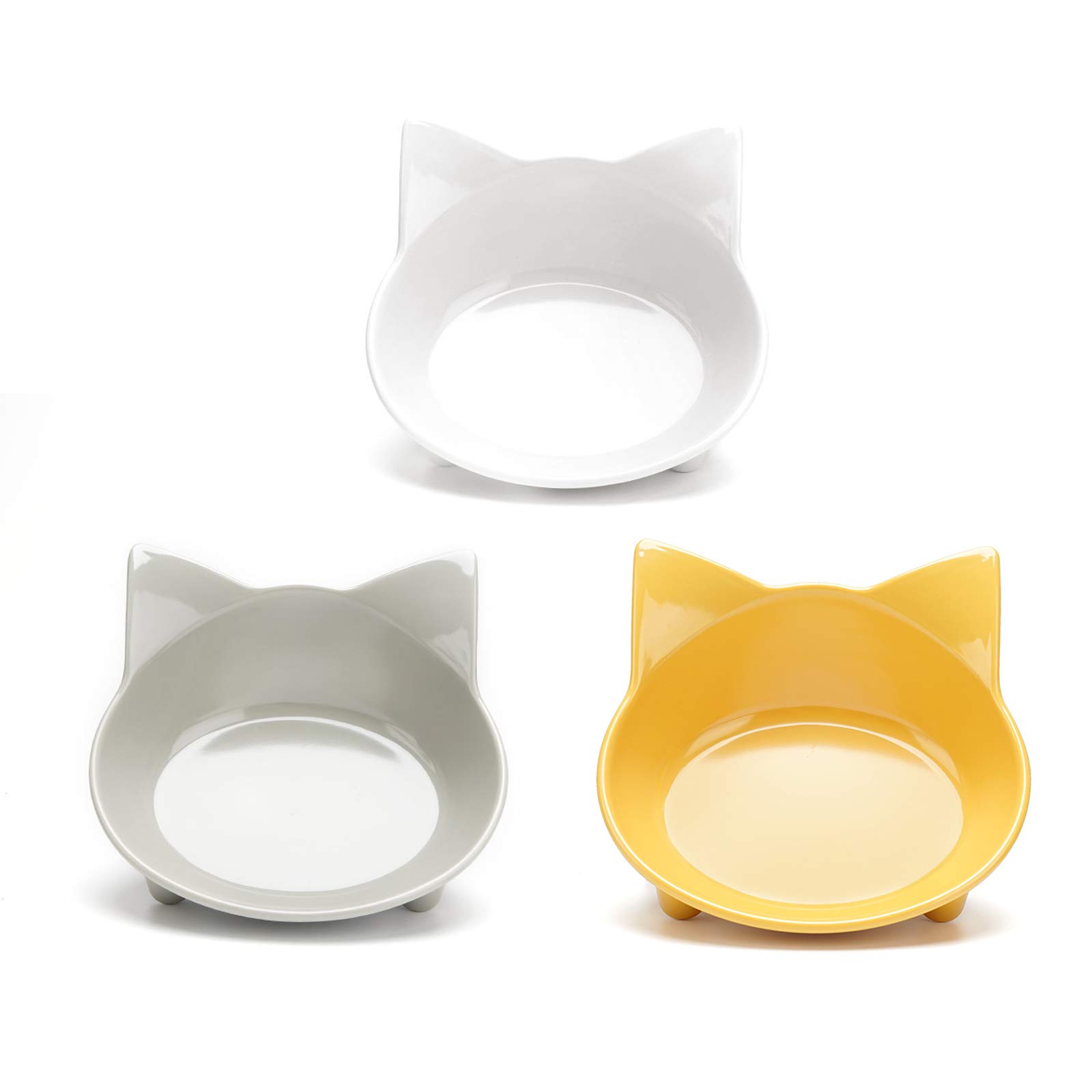 Cat Feeding Bowls Anti-slip Multi-purpose Cat Food Bowl Pet Water Bowl 3 Pack