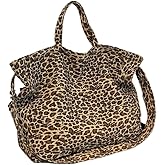 DOTITOY Single-shoulder Sag For Women Large-capacity Bag Leopard Print Tote Bags For Women Large Leopard Print Bag