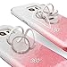 Galaxy S6 Edge Case,Silverback Girls Bling Glitter Sparkle Cute Phone Case with 360 Rotating Ring Stand, Soft TPU Outer Cover + Hard PC Inner Shell Skin for Samsung Galaxy S6 Edge -Pink